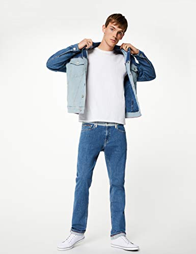 Tommy Hilfiger TJM Oversized Trucker Chaqueta Vaquera, Azul (TJ Denim Colorblock 1A4), Small para Hombre