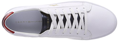 Tommy Hilfiger Tommy Star Metallic Sneaker, Zapatillas para Mujer, Rojo (RWB 020), 40 EU