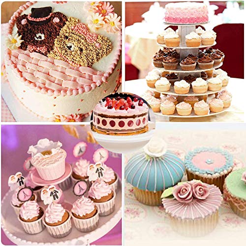 Torta Giratoria, Platos para Tarta, 301 Piezas Decoración de Pasteles Kit, Boquillas, Manga Pastelera, Espátula de Formación de Hielo, Bolso de Pastelería, Sirope de Torta, Cortador, Y Otros Kits