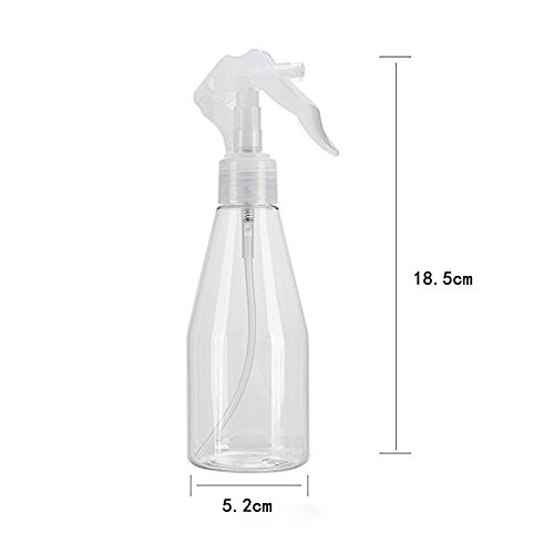 Transparente Accesorios de Viaje Botella(3 PCS),200ML Portátil reutilizable Atomizador transparente de mano,pulverizador de niebla fina,para aceites esenciales/aromaterapia, productos de limpieza ecol