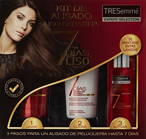 Tresemmé - Kit de Alisado Liso Keratina - Tratamiento 120 ml + Champú 250 ml + Acondicionador 250 ml