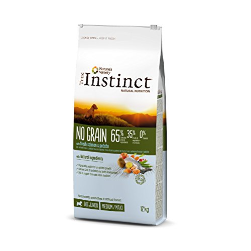 True Instinct No Grain Medium-Maxi Pienso para Perro Junior con Salmón - 12 kg