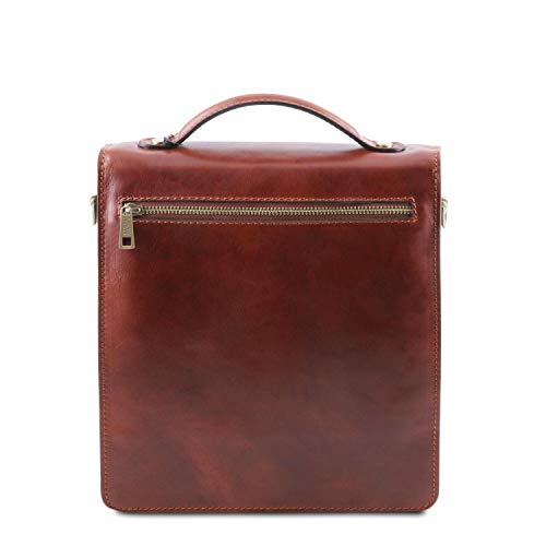 Tuscany Leather David Bolso para Hombre en Piel - Modelo pequeño Marrón