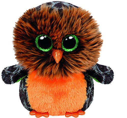 Ty - Midnight, búho de Peluche, 15 cm, Color Naranja (41126TY)