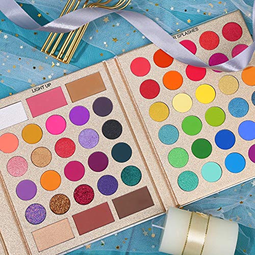 UCANBE All In One Makeup 86 colores Multi-use Eyeshadow Palette Shimmer Matte Eye Shadow with Highlighter Contour Blush Eye Face Cosmetic Kit de maquillaje de uso profesional y diario