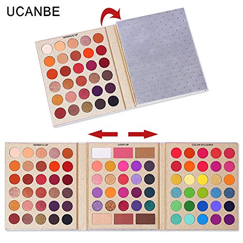 UCANBE All In One Makeup 86 colores Multi-use Eyeshadow Palette Shimmer Matte Eye Shadow with Highlighter Contour Blush Eye Face Cosmetic Kit de maquillaje de uso profesional y diario