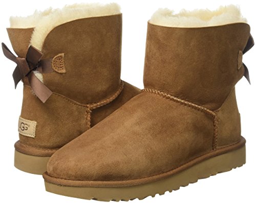 UGG Female Mini Bailey Bow II Classic Boot, Chestnut, 6 (UK)