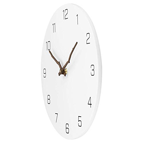 UHRKS Reloj de Viaje Reloj de Pared Escritorio y estantería Relojes de Mesa Despertador de cabecera, Funciona con Pilas Moderno Simple Silencioso No Tickin Decoración para el hogar (Manos de Ramas)