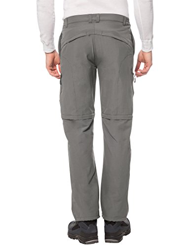 Ultrasport On Trail Lungo Pantalones de Trekking 2 en 1, Hombre, Gris, Largo, S