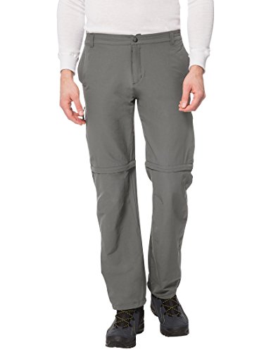 Ultrasport On Trail Lungo Pantalones de Trekking 2 en 1, Hombre, Gris, Largo, S