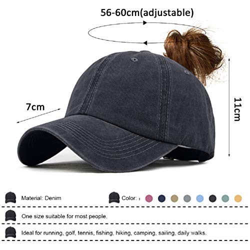 UMIPUBO Gorras de Beisbol Deportes Unisex Clásica Sombra de Sol Hat Verano Washed Cap Ajustable Algodón Sombrero Gorras Beisbol(Negro)