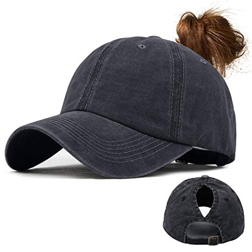 UMIPUBO Gorras de Beisbol Deportes Unisex Clásica Sombra de Sol Hat Verano Washed Cap Ajustable Algodón Sombrero Gorras Beisbol(Negro)