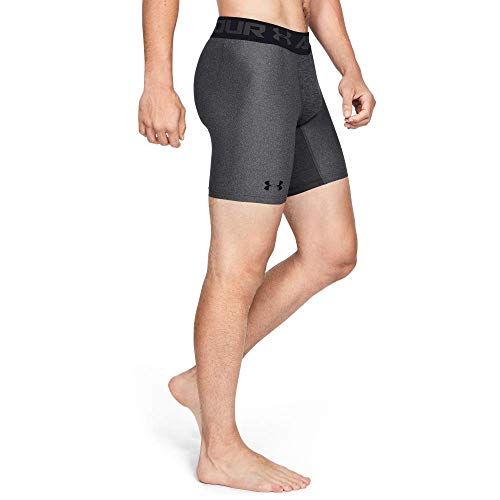 Under Armour Heatgear Armour 2.0 Comp Shorts Pantalón Corto, Hombre, Gris (Carbon Heather/Black 090), L