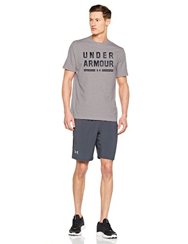 Under Armour Ua Classic Script SS Camiseta de manga corta, Hombre, Gris, L