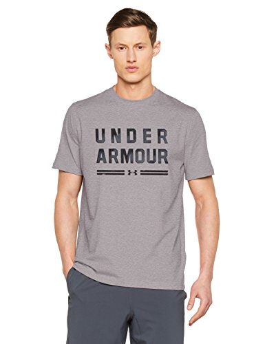 Under Armour Ua Classic Script SS Camiseta de manga corta, Hombre, Gris, L