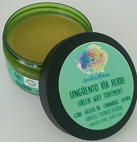 Ungüento Vía Verde - Crema para varices y piernas cansadas e inflamadas - 100% natural y artesanal - 100 ml