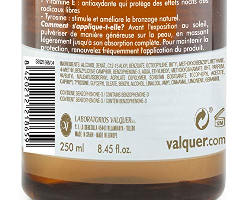 Valisol Dryoil Protector SPF30 con Acelerador de bronceado. Aceite seco - 250ml