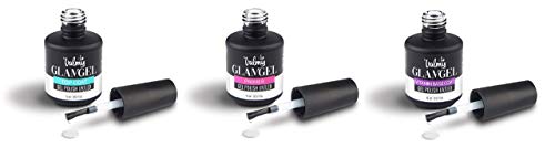 Valmy Kit Completo Uñas de Gel – Primer UltraBond Sin Ácido, Base Gel-O Fortalecedor y Top Coat Esmalte Semipermanente Híbrido Gel con Vitaminas y Calcio