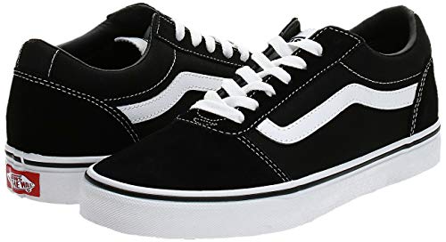 Vans Ward Canvas, Zapatillas Hombre, Negro ((Suede/Canvas) Black/White C4R), 42.5 EU