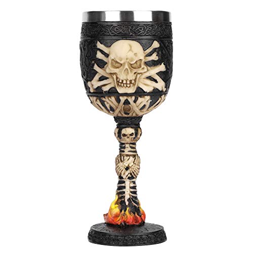 Vaso Vino Cool Halloween 3d taza calavera vaso con Cafe té (acero inoxidable Copa de agua beber cerveza diseño Vengador Calice esqueleto para regalo Navidad cumpleaños Decoración Collection fiesta