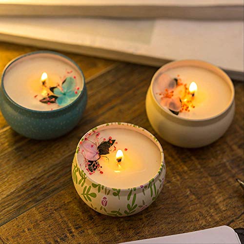 Velas De Incienso De Caja De Hierro De Dibujos Animados Creativos Velas Relajantes Para El Hogar Que Ayudan A Dormir Velas De Sabor Fresco Y Amable English Sweet Pears Y Champs-Elysees