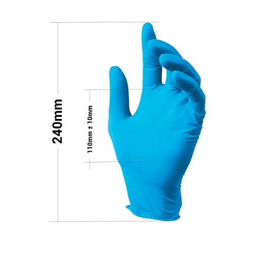 VENSALUD - Guantes de nitrilo Desechables. Sin Polvo. Caja de 100 Guantes. Color: Azul Cobalto. Talla: (L)