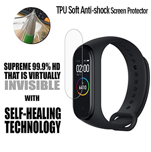 VGUARD [6 Unidades] Protector de Pantalla para Xiaomi Mi Band 5 / Mi Band 4 / Amazfit Band 5, [Cobertura Completa] [líquida Instalar] [Sin Burbujas] HD Transparente TPU Suave láminas Protectora