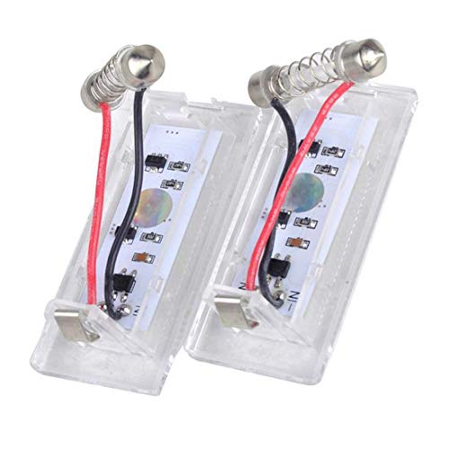 VIGORFLYRUN PARTS LTD 2pcs Coche Luces de Placa de Matrícula Leds Lámparas Traseras para E53 X5 1999-2006 / E83 X3 03-10, 12V 18LED CANBUS Error Free