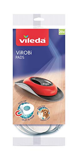 Vileda 136038, Gamuza de Recambio para Robot Virobi, 20 Unidades, Blanco