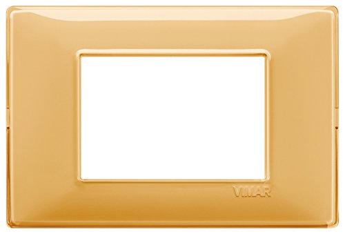 Vimar serie plana - Placa 3 módulo reflex ambar