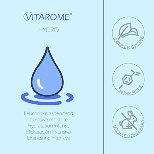 Vitarome - Aqua booster HYDRO con liposomas, ácido hialurónico y agentes hidratantes a base de plantas, 50 ml