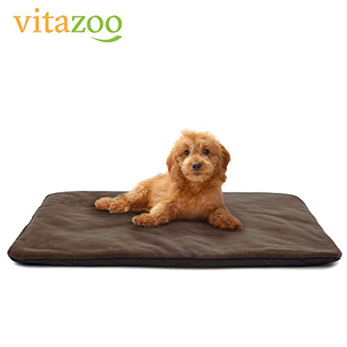 vitazoo Manta térmica para Perro, marrón, Acolchada y Aislante, Lado Inferior Antideslizante e Impermeable, 70 cm x 100 cm - Cama para Perro, Manta para Gato, Asiento para Mascotas