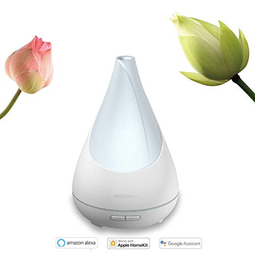 Vocolinc FlowerBud - Difusor Inteligente de aromaterapia con Aceite Esencial (Wi-Fi de 2.4GHz) Color Blanco