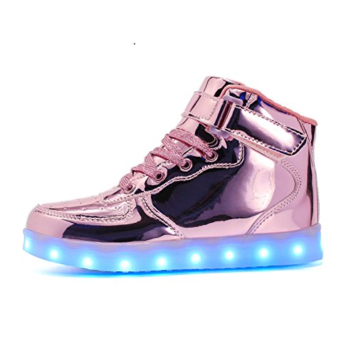 Voovix LED Zapatos con Mando a Distancia para Niñas (Rosa01,35)