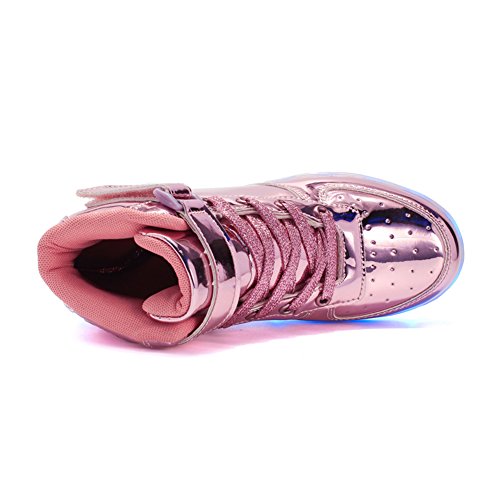 Voovix LED Zapatos con Mando a Distancia para Niñas (Rosa01,35)