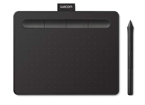 Wacom Intuos S Tableta Gráfica – Tableta Gráfica Portátil para pintar, dibujar, editar photos con 1 software creativo incluido para descargar, óptima para la educación en línea y el teletrabajo, negra