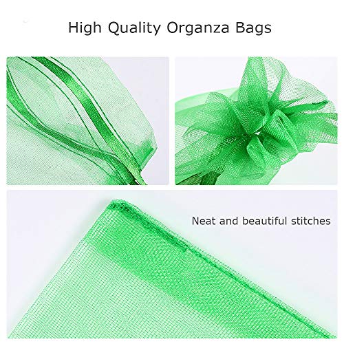 Wanap Bolsas Bolsitas de Organza, 120pcs 10x15cm Wedding Favor Bags Bolsas de Regalo para Fiestas, 12 Colores Bolsas para Joyas