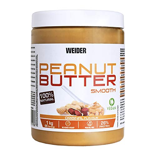 Weider Peanut Butter - 1000 gr. 100% cacahuete triturado. 100% natural. 100% vegano.