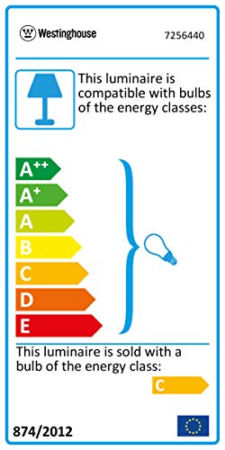 Westinghouse Lighting Bendan Ventilador de Techo R7s, 80 W, Aspas Manzano