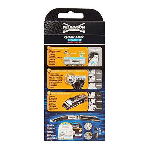 Wilkinson Sword Quattro Titanium Precision - Maquinilla de afeitar (1 cabezal)