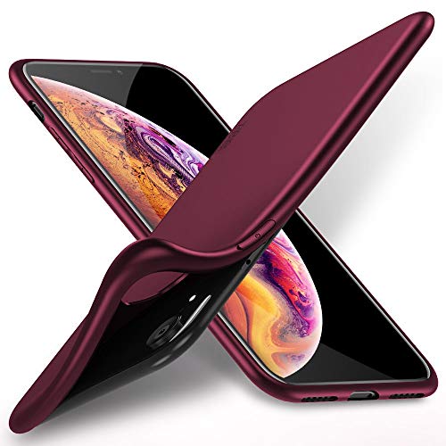 X-level Funda iPhone XR, [Guardian Series] Suave TPU Gel Silicona Ultra Fina Protección a Bordes y Cámara Protective Teléfono Móvil Case Carcasa Funda para iPhone XR de 6.1" 2018 - Vino Rojo