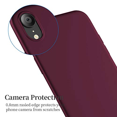 X-level Funda iPhone XR, [Guardian Series] Suave TPU Gel Silicona Ultra Fina Protección a Bordes y Cámara Protective Teléfono Móvil Case Carcasa Funda para iPhone XR de 6.1" 2018 - Vino Rojo