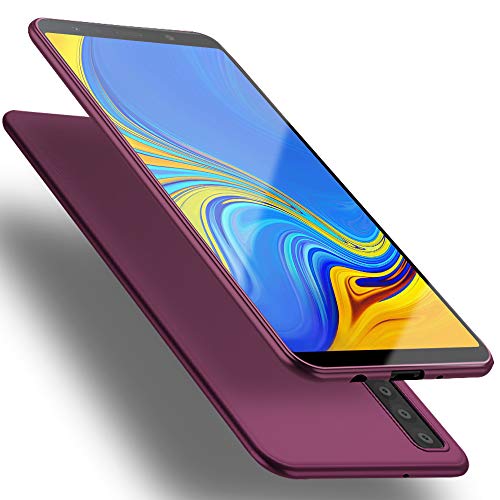 X-level Funda para Samsung Galaxy A7 2018, Carcasa para Samsung Galaxy A7 2018 Suave TPU Gel Silicona Ultra Fina Anti-Arañazos y Protección a Bordes Funda Phone Case para Galaxy A7 2018 - Vino Rojo