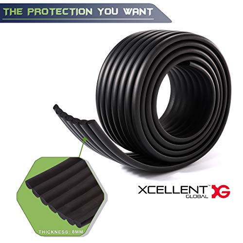 Xcellent Global Cinta Protectora Magnética Puerta Coche Removible 2 Metros - Kit Hagalo Usted Mismo Color Negro S-AT007