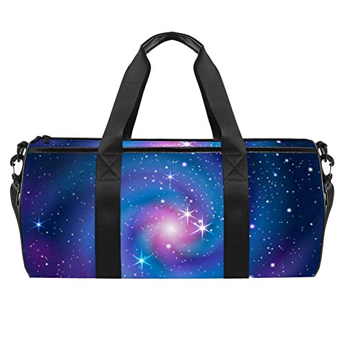 Xingruyun Bolsa de Deporte Universo Galaxias Misteriosas Bolso de Viaje Bolsa de natación Bolsa de Gimnasio y Fitness Sport Duffel Bag con Bandolera para niños y niñas 45x23x23cm