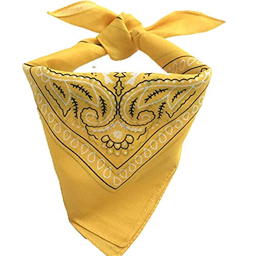 XUTONG 12 bandanas Rascado Pañuelo Unisex, Diadema para el cabello, Bufanda para el cuello Ciclismo Vaquero, Bandanas para hombres y mujeres