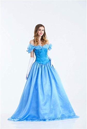 Xyfw Princesa Hada Vestido De Princesa Cenicienta Disfraces De Carnaval para Adultos Disfraces De Carnaval De Halloween Disfraces De Carnaval Disfraces De Fiesta, S