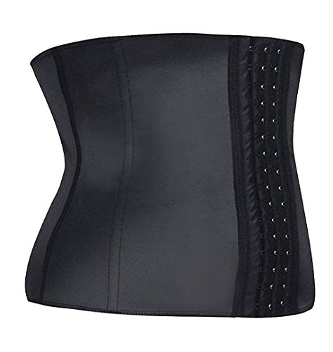 YIANNA Fajas Reductoras Adelgazante Mujer Waist Trainer Corset Reductor Cinturilla Moldeadora Latex Corsé Colombianas Negro, 110299 Size XS