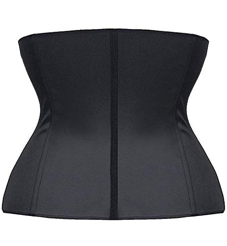 YIANNA Fajas Reductoras Adelgazante Mujer Waist Trainer Corset Reductor Cinturilla Moldeadora Latex Corsé Colombianas Negro, 110299 Size XS