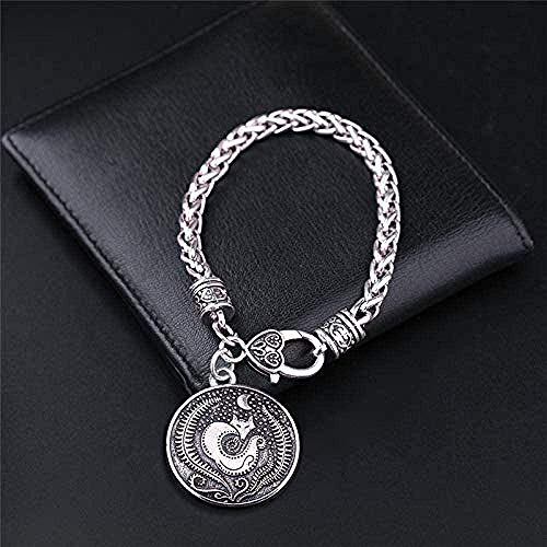 Yiffshunl Pulsera Joyas de Animales para Adolescentes Pulsera de dijes Pulsera de Cadena de Trigo Longitud de Cadena 20Cm Pulsera para Mujer para Hombre Brazalete Regalo para Hermana